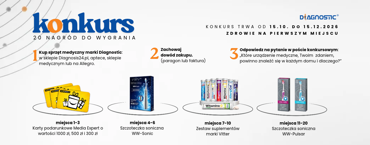 KONKURS! Zdrowie na pierwszym miejscu - 20 nagród do wygrania!